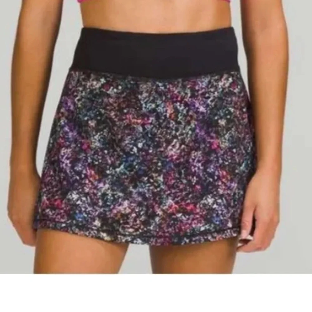 LULULEMON PACE RIVAL MR‎ SKIRT/SKORT -FLORAL SPRITZ MULTI-6 POCKETS💙